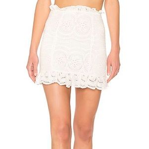 Lovers + Friends Charlotte Skirt In Ivory